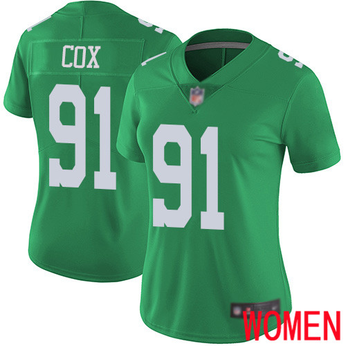Women Philadelphia Eagles 91 Fletcher Cox Limited Green Rush Vapor Untouchable NFL Jersey Football